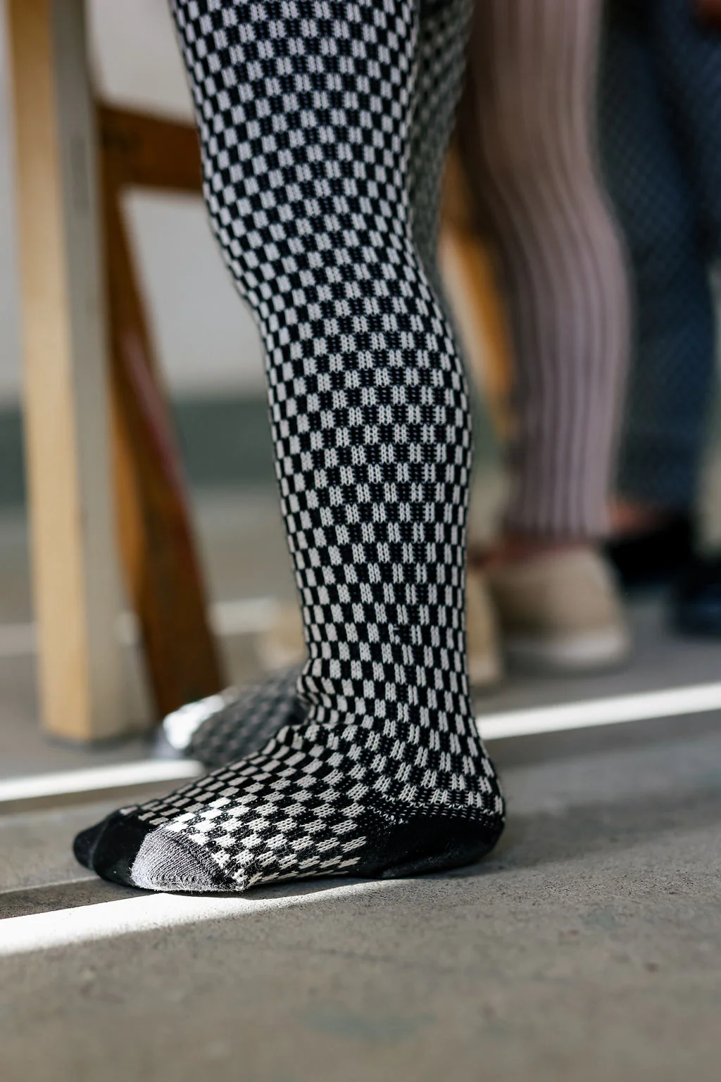 Footed Special Black x White Checked - Image 5
