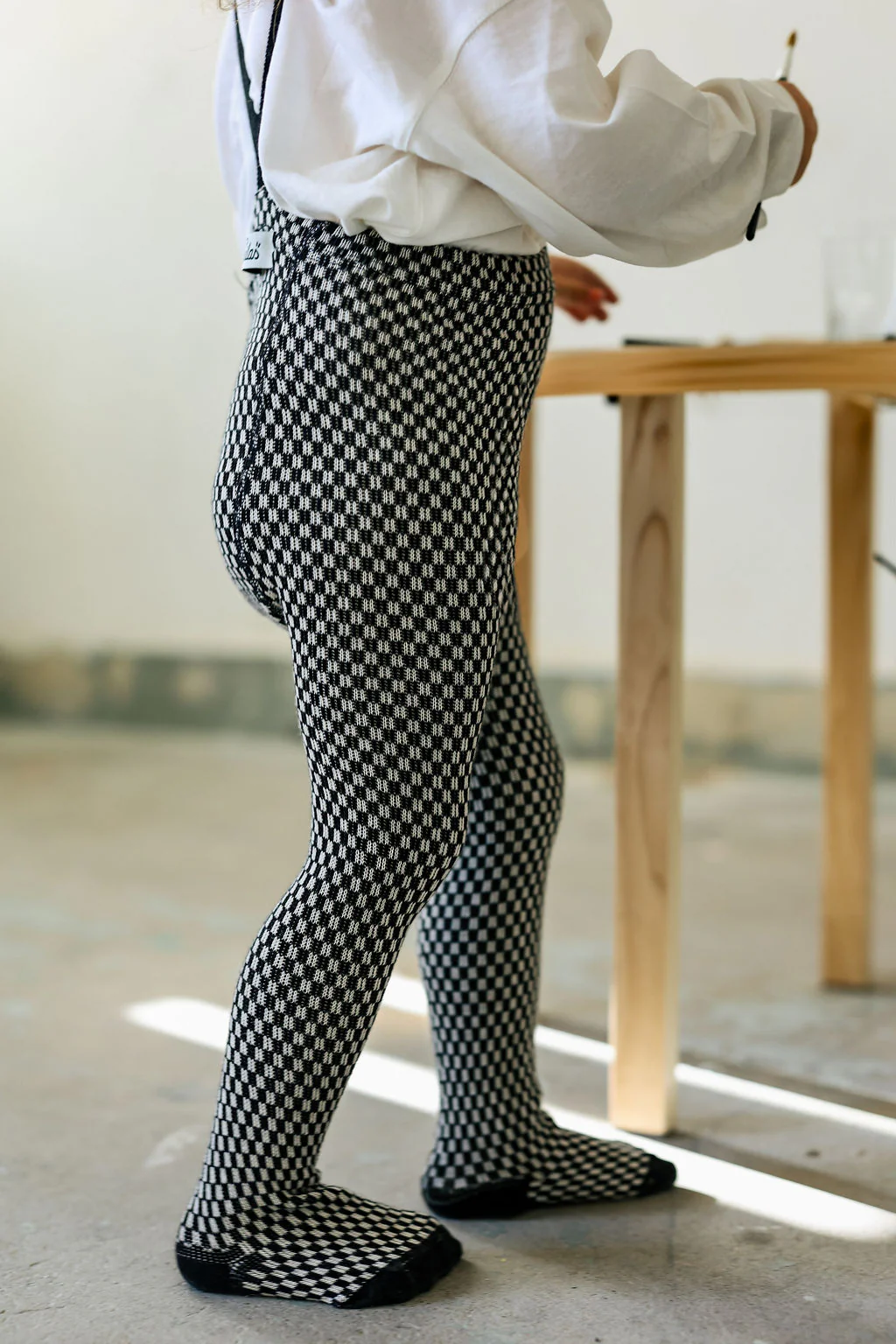 Footed Special Black x White Checked - Image 6