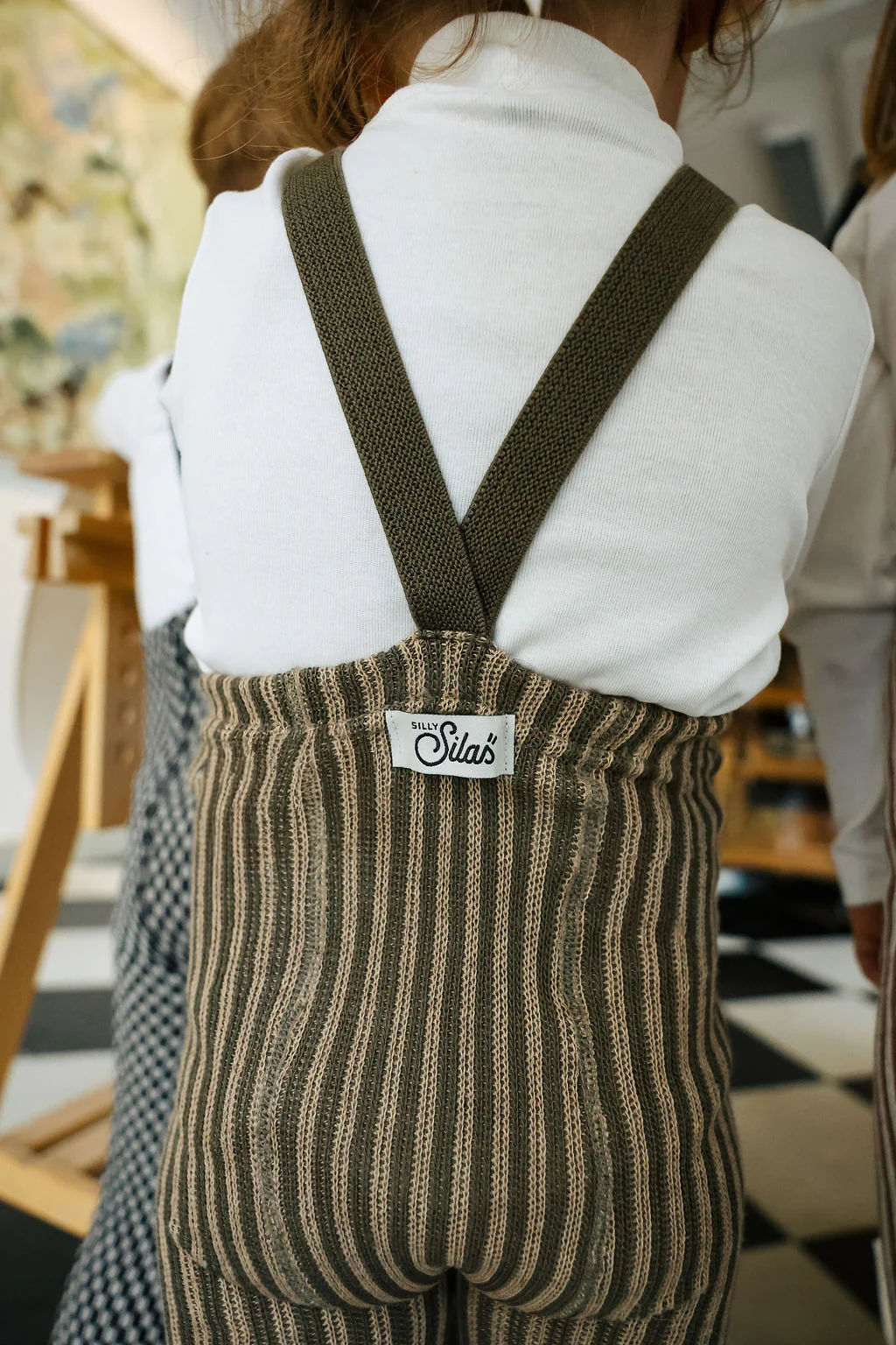 Footed Special Seaweed Brown x Peanut Striped - Image 3