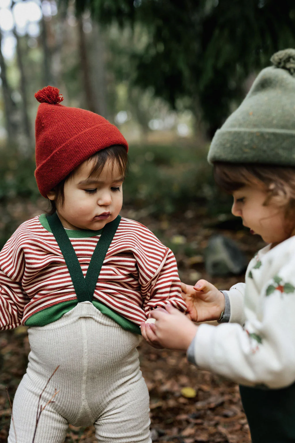 Footless Cream x Dark Forest Green - Image 3