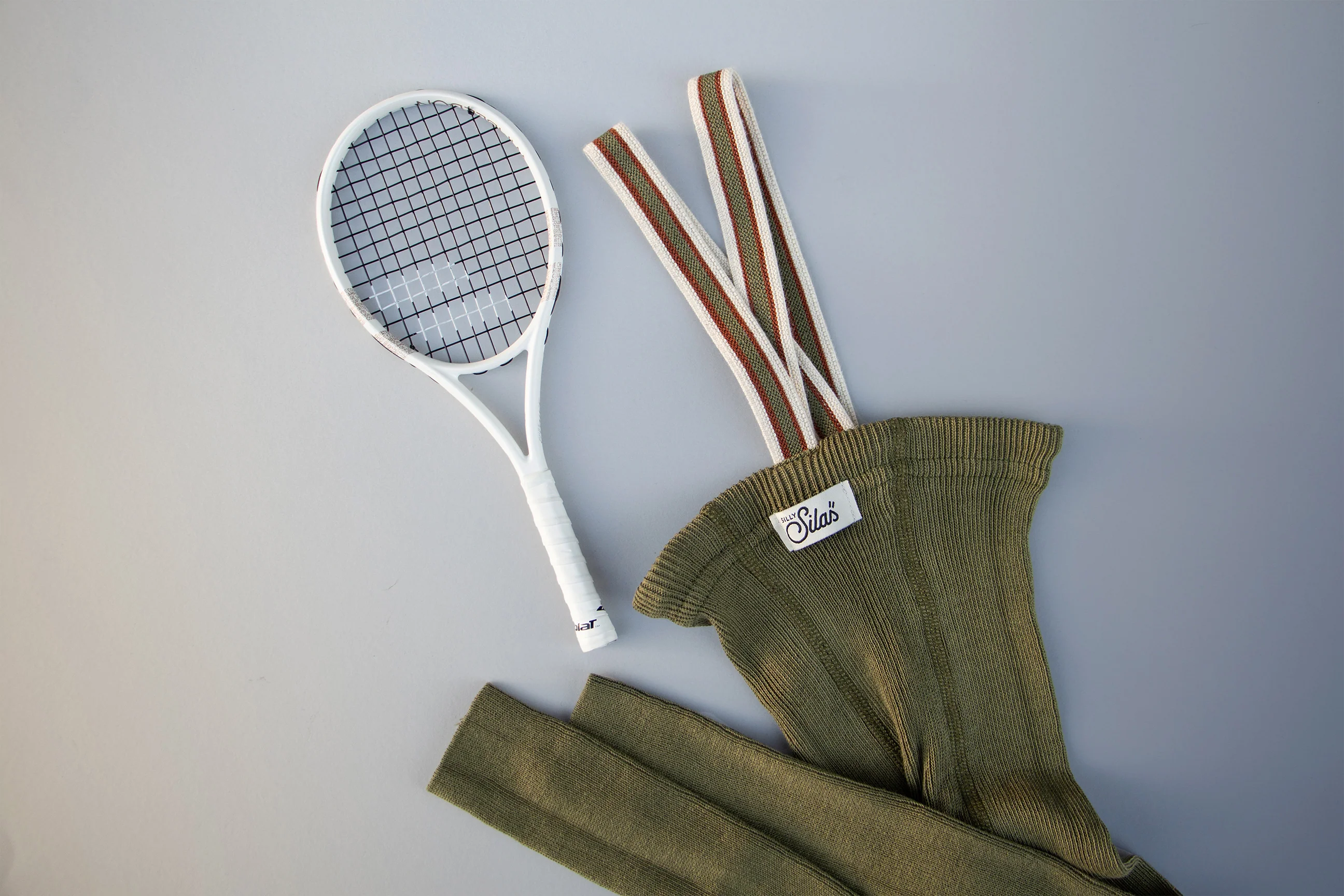 Footless Olive Striped - Image 7