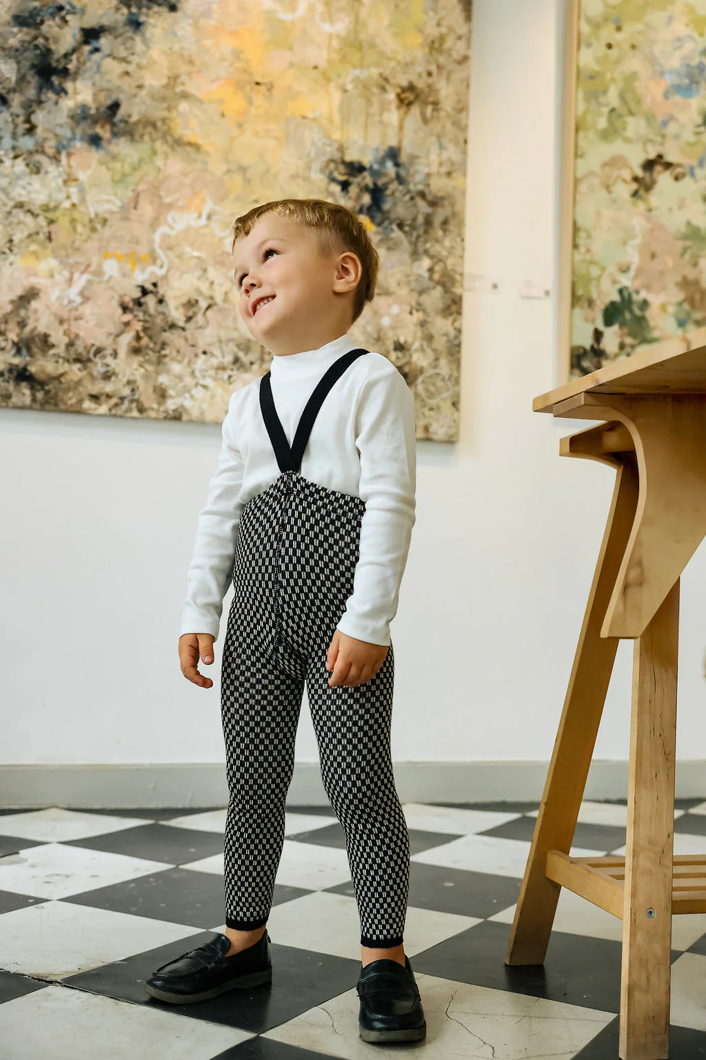 Footless Special Black x White Checked - Image 5