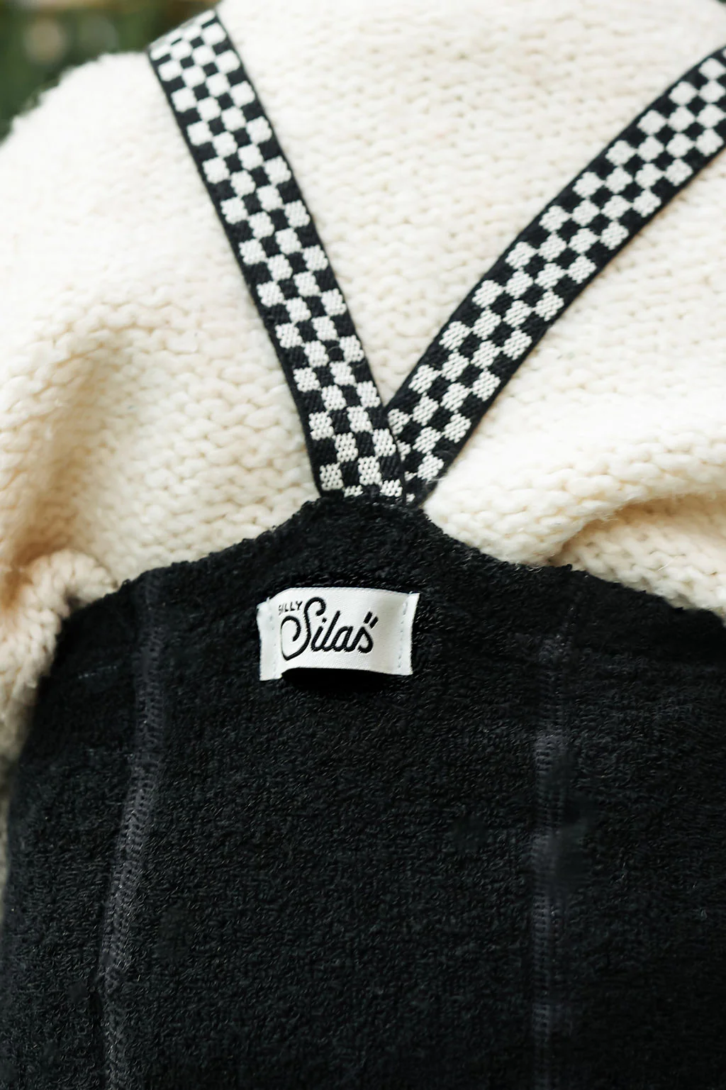 Teddy Classic Black Checked Footless - Image 3